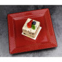 16 Piece Square Beaded Stoneware Dinnerware set, Service for 4
