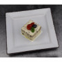 16 Piece Square Beaded Stoneware Dinnerware set, Service for 4