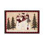 Snowman Gathering Bath Rug