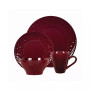 16 Piece Stoneware Scroll Dinnerware Set, Service for 4