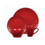 16 Piece Stoneware Scroll Dinnerware Set, Service for 4