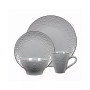 16 Piece Stoneware Scroll Dinnerware Set, Service for 4