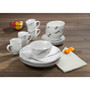 Marble Black Coupe 16Pc Dinnerware Set