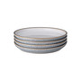 Studio Craft Grey/White 4 Piece Medium Coupe Plate Set