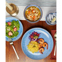 Atlantis Blue 16 PC Dinnerware Set, Service for 4