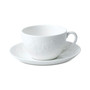 Wild Strawberry White Teacup & Saucer Set