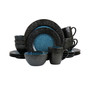 Reactive Glaze Malena 16 Piece Round Textured Stoneware Dinnerware Set, Service for 4