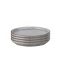 Studio Craft Grey 4 Piece Medium Coupe Plate Set