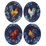Indigo Rooster 16 Piece Dinnerware Set