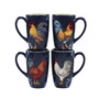 Indigo Rooster 16 Piece Dinnerware Set