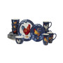 Indigo Rooster 16 Piece Dinnerware Set