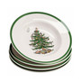 Christmas Tree Dinnerware Rim Soup Bowl, Set of 4