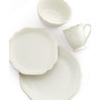 Dinnerware, French Perle Bead White 4-Piece Place Setting