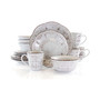Rustic Birch 16 Piece Stoneware Round Dinnerware Set