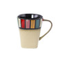 Grace 16 Piece Multicolored Square Stoneware Dinnerware Set, Service for 4