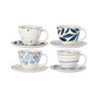 Blue Bay  Set/4  Assorted Espresso Cup and Saucer