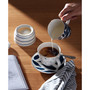 Blue Bay 4-Piece Teacup Saucer Set