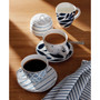 Blue Bay 4-Piece Teacup Saucer Set