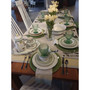 French Garden Green Lines Shallow Bowl