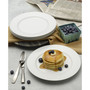 Everyday Whiteware Beaded Dinner Plate 4 Piece Set