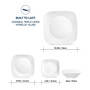 Cherish Square 16 Piece Dinnerware Set, Service for 4
