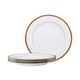 Charlotta Gold Set of 4 Dinner Plates, Service For 4