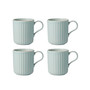 French Perle Solid 4 Piece Mug Set, Service for 4
