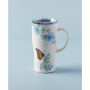 Butterfly Meadow Flowers Stainless Steel Car Coffee Mug