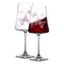 Meadow Butterfly Crystal Red Wine Glasses, Set of 2