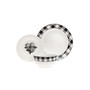 Damier Dinner Plates Salad Plates Bowls Set, 12 Piece