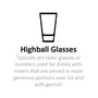 Dublin Platinum Highball Glasses, Set of 4