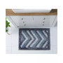 Ultra Soft Non Slip Shaggy Bath Rug - Chevron Design - Small 17"x24"