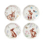 Butterfly Meadow Bunny Accent Plates, Set of 4