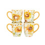 Sunflowers Forever Mug, Set of 4
