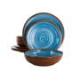 Rippled Tides Melamine Dinnerware Set of 12 Pieces