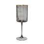 Smoked Square Shaped Wine Glasses 6 Piece Set, Service for 6