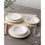 Rochelle Gold Set of 4 Dinner Plates, Service For 4