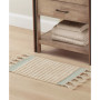 Overtufted Cotton Fringe Bath Rug, 17" x 32"