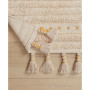 Overtufted Cotton Fringe Bath Rug, 17" x 32"