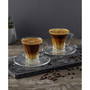 Belle Glass Coffee or Tea Mug with Saucer, 2 Piece
