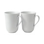 White Fluted Mugs, Set of 2