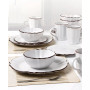 Scalloped Edge 16 Piece Service for 4 Dinnerware Set