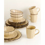 Scalloped Edge 16 Piece Service for 4 Dinnerware Set