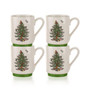 Christmas Tree Stacking Mugs, Set of 4