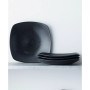 Swirl Square Dinner Plates, Set of 4