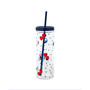 Cold-Beverage Tumbler with Straw, Cherries
