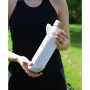 Venice Glass Water Bottle with Bamboo Lid and Protective Sleeve, 22.6 fl oz Capacity