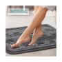 Ultra Soft Non-Slip Plush Memory Foam Bath Rug - Small 17"x24" - Waffle Design