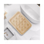 Ultra Soft Non-Slip Plush Memory Foam Bath Rug - Small 17"x24" - Waffle Design