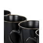 Gold-Tone Trim Mateo 6 Piece Stoneware Mug Set, Service for 6